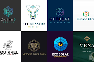 design modern minimalist geometric polygonal patterned logo