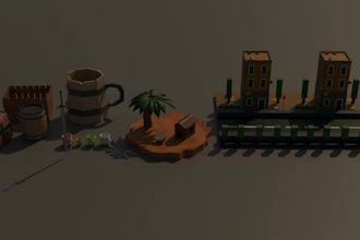 model high quality 3d game assets in blender for your game