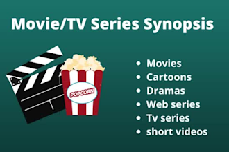write original movies or series synopsis