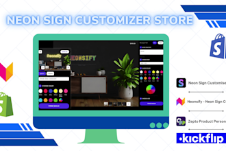 design your custom neon sign shopify store setup