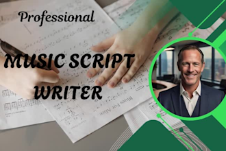 be your lyric writer, kids song writer, jingle, music video script, screenplay