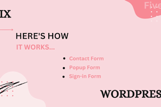 create popup forms and contact forms using wix or wordpress