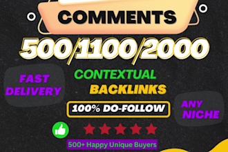 provide contextual dofollow backlinks in blog and forum comments