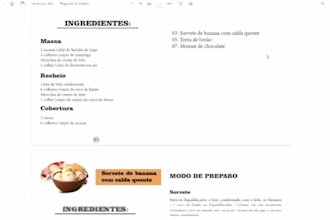criar um design profissional para livro de receitas