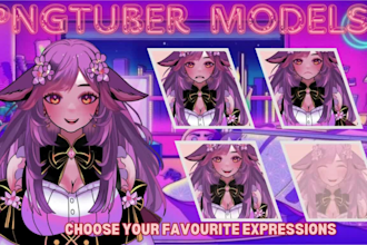 draw png tuber live 2d model rigging vtuber pngtuber giftuber chibi anime stream