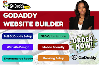 design godaddy website redesign godaddy website, develop godaddy website and SEO