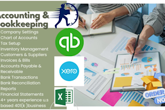 clean up and reconcile your quickbooks online, vat return and xero bookkeeping