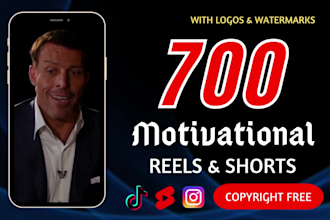 create 700 motivational instagram reels and youtube shorts