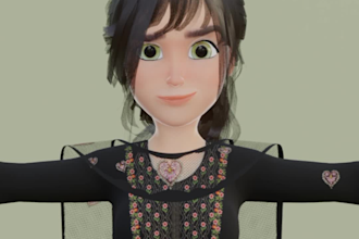 create 3d characters, animations and rigging