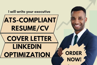 write your executive resume, cover letter, CV, and optimize your linkedin