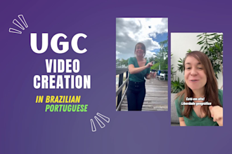 create a ugc video in portuguese
