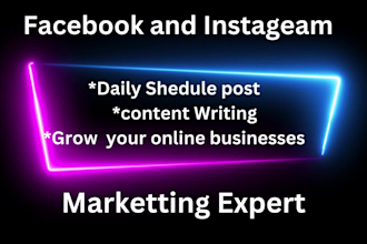 set up your fb page, insta page, and manage social accounts