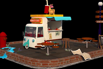 do 3d model of assets, props, interiors and environment