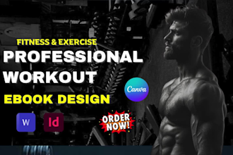 design medical, health and fitness ebook workout plan lead magnet gym book