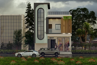 create realistic 3d architectural  renders and visualization