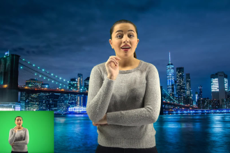 remove the green or blue screen or chroma key from any video