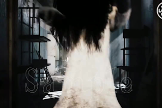 make creepy horrible girl halloween video
