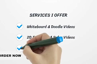 create custom whiteboard animation explainer elearning course doodle videos