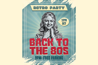 design and animate retro vintage motion flyer under 24 hours