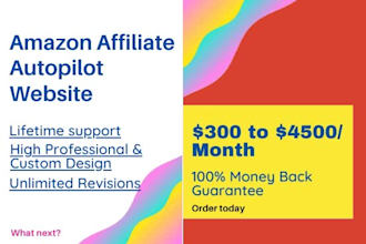 build amazon affiliate autopilot website with 12k products