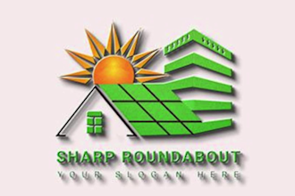 solar plumbing electrical energy hvac heating solar panel power logo