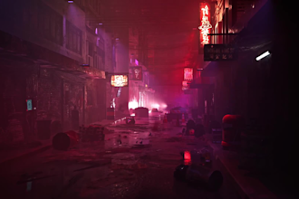 anime style open world ue5 environment, sci fi, futuristic ue5 game environment