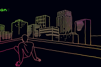 do 2d animated music video 2d minimalistic line art animation 2d frame by frame