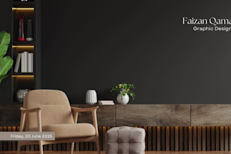 design a professional office mockup zoom virtual background