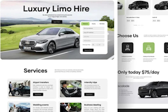 create chauffeur, limousine and taxi booking website