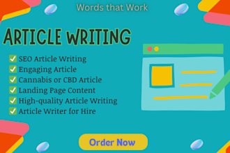 write high quality and engaging SEO articles