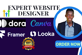 design ghl dora canva  framer websites run animation looka website redesign
