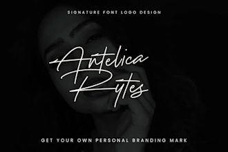 do custom typography, scripted, handwritten, cursive, signature font logo design