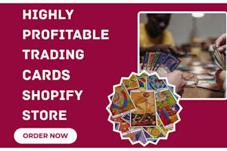 design trading card playing card board game trading tcg shopify store website