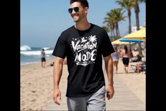 design trendy t shirt graphics for your clothing brand or pod store