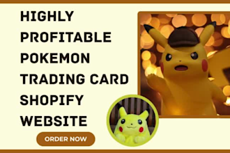 design pokemon custom card tcg trainer card game card shopify store website