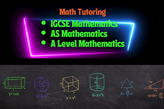 be an online math tutor for igcse, as, and a level