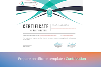 generate unlimited bulk customized certificates