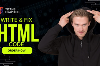write and fix HTML code for you