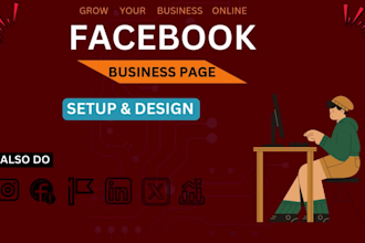 create  social media accounts and setup facebook business page