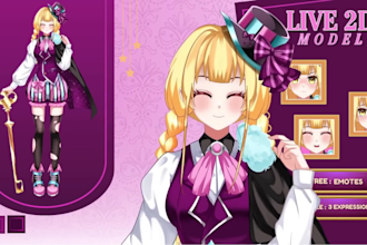 design and rigging your vtuber model live2d in anime style