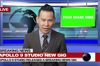 create a breaking news video with asian news anchor