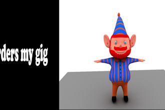 create a detailed 3d character model with pbr textures and rigging