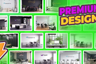 design virtual background for online meeting with your logo