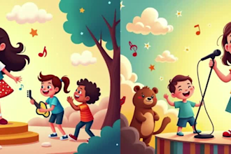 compose kids songs, kids melody and nursery rhymes