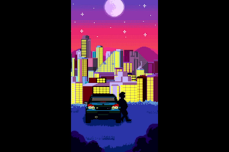 design pixel art animation music video