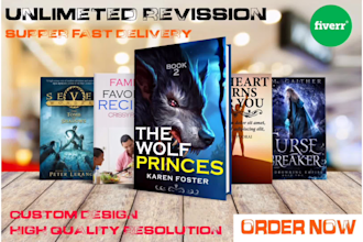 create custom book cover, children book cover and kindle cover design