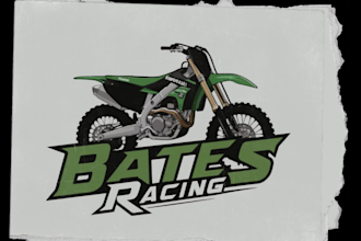 do modern awesome motorcycle, bulldog, biker logo design
