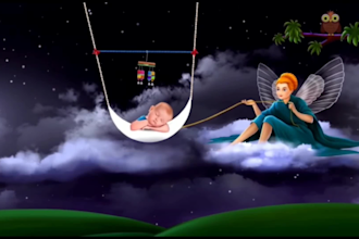 create 8 hours long lullaby videos for youtube channel