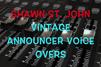 do a retro vintage announcer voice over