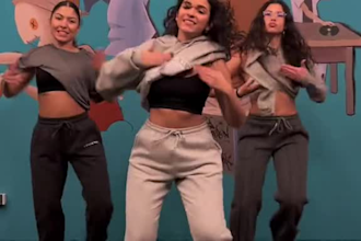 preform a viral tiktok dance, choreography, group to songs with a prefect steps